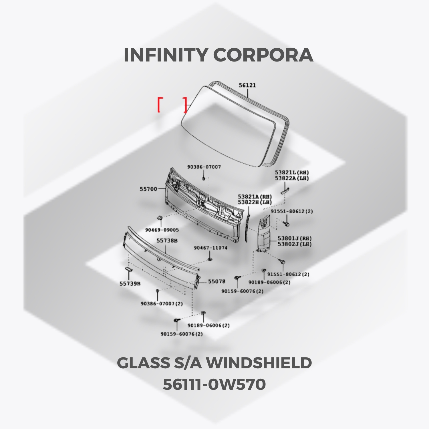 GLASS S/A WINDSHIELD - Infinity Corpora System